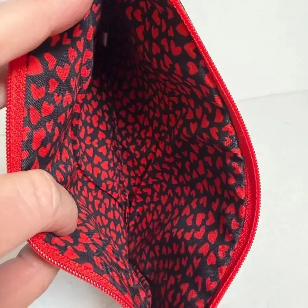 Brighton Red Leopard Print Cosmetic Bag Heart 2020 Love Top Zip Pouch
